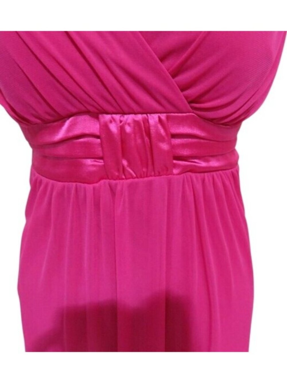 Deb Vibrant Pink Cocktail Bridesmaid Prom Formal mini dress polyester & spandex - Picture 5 of 10